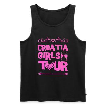 Croatia Party Team - Men's Premium Organic Tank Top - black - Front - Michal (187cm)