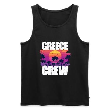 Greece Holidays - Men's Premium Organic Tank Top - black - Front - AI Model Male 178 light (178cm)