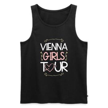 Vienna Girls Tour Wien - Men's Premium Organic Tank Top - black - Front - AI Model Male 178 light (178cm)