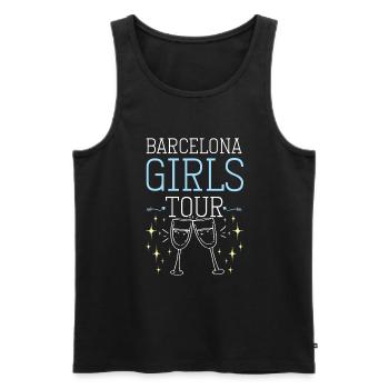 Barcelona Girls Tour - Débardeur bio Premium Homme - noir - Devant - AI Model Male 178 light (178cm)