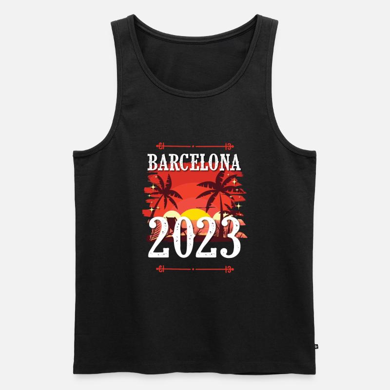 Barcelona 2023 - Männer Premium Bio Tank Top - Schwarz