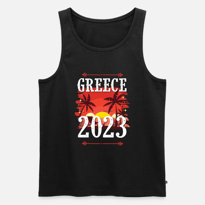 Greece 2023 - Männer Premium Bio Tank Top - Schwarz