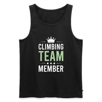 Climbing Team - Männer Premium Bio Tank Top - Schwarz - Vorne - Michal (187cm)