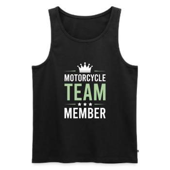 Motorcycle Team - Männer Premium Bio Tank Top - Schwarz - Vorne - Michal (187cm)