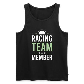 Racing Team - Men's Premium Organic Tank Top - black - Front - AI Model Male 178 light (178cm)