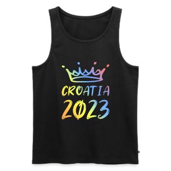 Croatia 2023 - Men's Premium Organic Tank Top - black - Front - Michal (187cm)