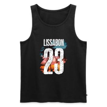 Lisbonne 23 Maillot 2023 - Débardeur bio Premium Homme - noir - Devant - Michal (187cm)
