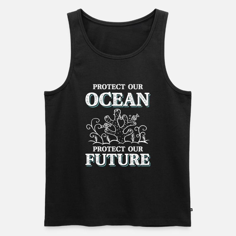 save the ocean - Männer Premium Bio Tank Top - Schwarz