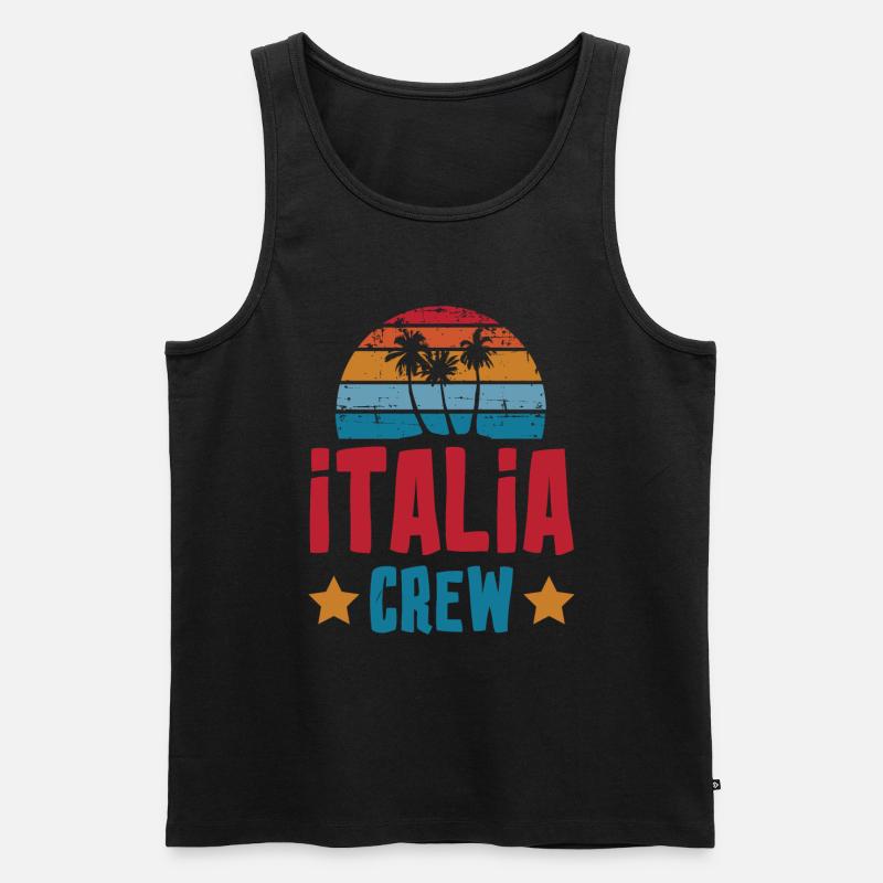 Italia Crew - Männer Premium Bio Tank Top - Schwarz
