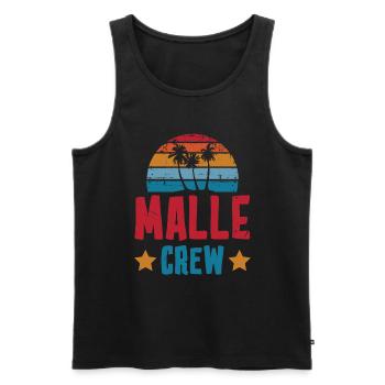 Malle Crew - Men's Premium Organic Tank Top - black - Front - AI Model Male 178 light (178cm)