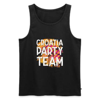 Croatia Party Team - Men's Premium Organic Tank Top - black - Front - Michal (187cm)