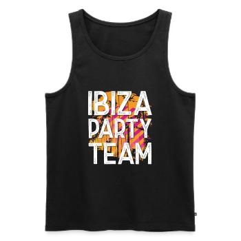 Ibiza Party Team - Men's Premium Organic Tank Top - black - Front - Michal (187cm)