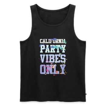 California Party Vibes - Männer Premium Bio Tank Top - Schwarz - Vorne - Michal (187cm)