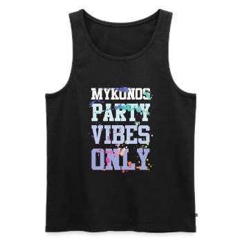 Mykonos Party Vibes - Débardeur bio Premium Homme - noir - Devant - Michal (187cm)