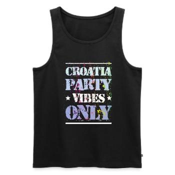 Croatie Party Vibes - Débardeur bio Premium Homme - noir - Devant - Michal (187cm)