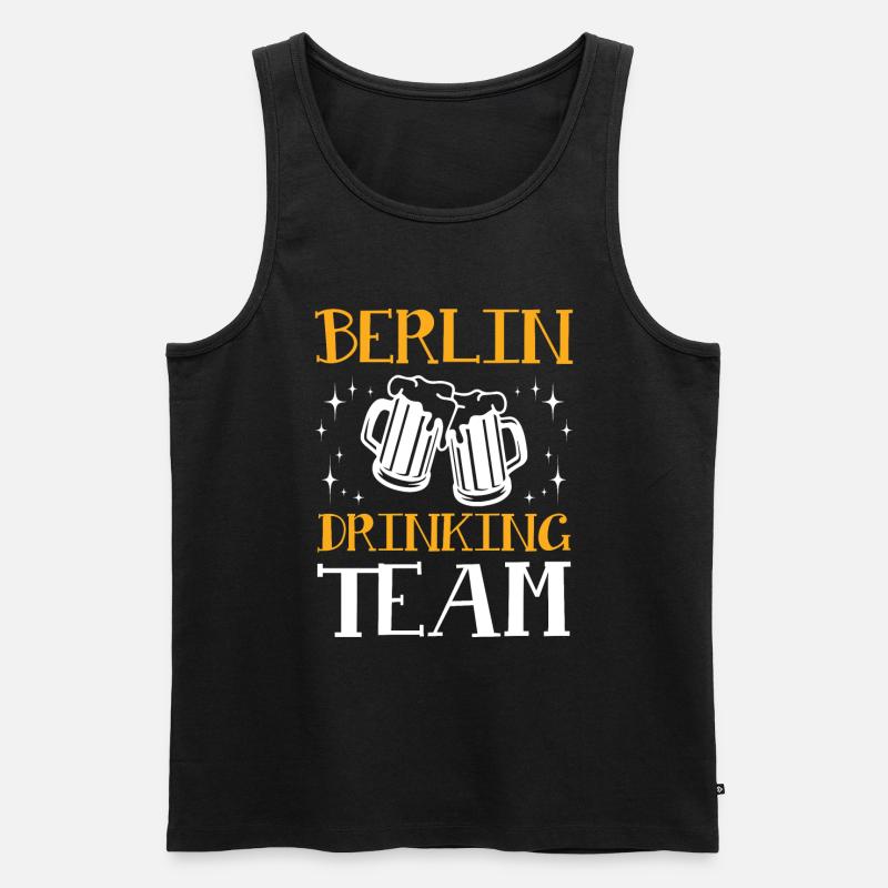 Berlin Drinking Team - Männer Premium Bio Tank Top - Schwarz