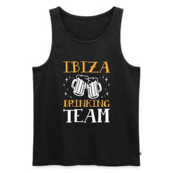 Ibiza Drinking Team - Men's Premium Organic Tank Top - black - Front - Michal (187cm)