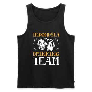 Équipe indonésienne de consommation d’alcool - Débardeur bio Premium Homme - noir - Devant - AI Model Male 178 light (178cm)