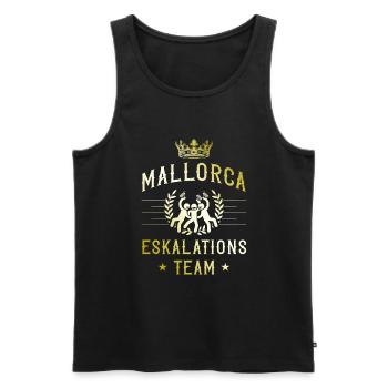 Mallorca Eskalation - Männer Premium Bio Tank Top - Schwarz - Vorne - AI Model Male 178 light (178cm)