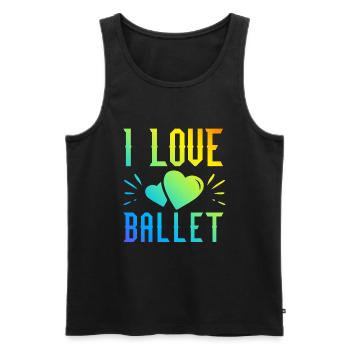 J’adore le ballet - Débardeur bio Premium Homme - noir - Devant - AI Model Male 178 light (178cm)