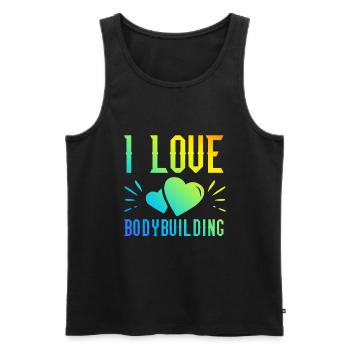 I love bodybuilding - Men's Premium Organic Tank Top - black - Front - Michal (187cm)