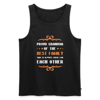Stolze Oma Spruch Familie - Männer Premium Bio Tank Top - Schwarz - Vorne - AI Model Male 178 light (178cm)
