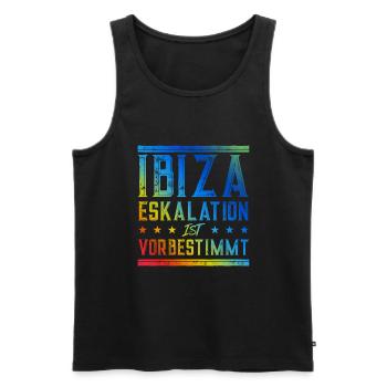 Ibiza Eskalation - Männer Premium Bio Tank Top - Schwarz - Vorne - AI Model Male 178 light (178cm)