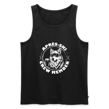 Wolf Apres Ski Team Spruch - Männer Premium Bio Tank Top - Schwarz - Vorne - AI Model Male 178 light (178cm)