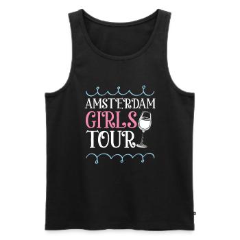Amsterdam Girls Tour Heart - Débardeur bio Premium Homme - noir - Devant - Michal (187cm)
