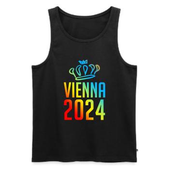 Vienna 2024 Vienna Colorful - Men's Premium Organic Tank Top - black - Front - Michal (187cm)