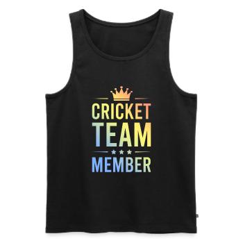 Cricket Team Bunt - Männer Premium Bio Tank Top - Schwarz - Vorne - Michal (187cm)