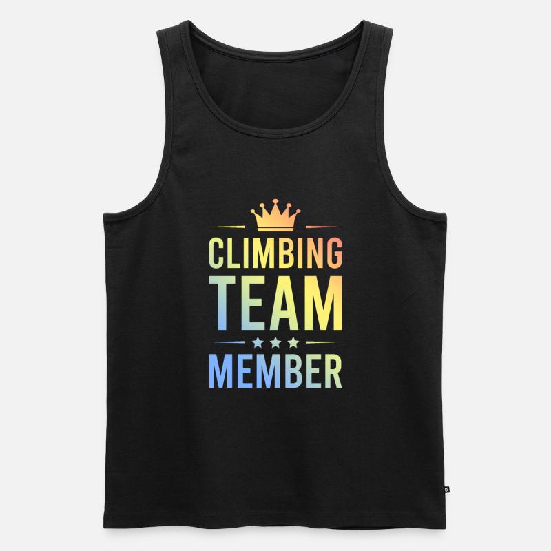 Climbing Team Bunt - Männer Premium Bio Tank Top - Schwarz