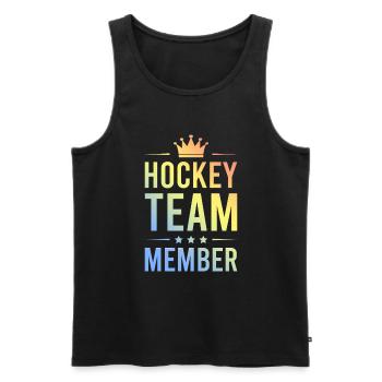 Hockey Team Bunt - Men's Premium Organic Tank Top - black - Front - Michal (187cm)