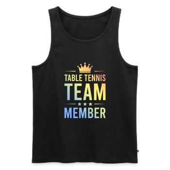 Table Tennis Team Bunt - Men's Premium Organic Tank Top - black - Front - Michal (187cm)