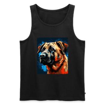 Kangal Hund Portrait - Männer Premium Bio Tank Top - Schwarz - Vorne - Michal (187cm)