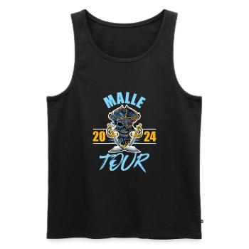 Malle 2024 Squelette - Débardeur bio Premium Homme - noir - Devant - Michal (187cm)