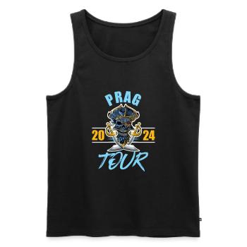 Prague 2024 Skeleton - Débardeur bio Premium Homme - noir - Devant - AI Model Male 178 light (178cm)