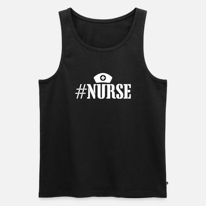 Nurse Krankenschwester Spruch Statement Beruf - Männer Premium Bio Tank Top - Schwarz
