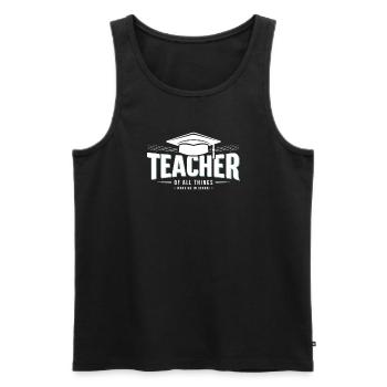 Enseignant Enseignant École Profession - Débardeur bio Premium Homme - noir - Devant - Michal (187cm)