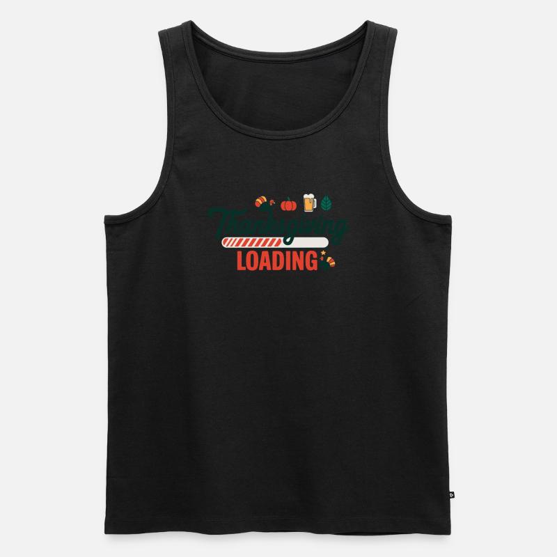 Thanksgiving Loading Erntedankfest Ladebalken - Männer Premium Bio Tank Top - Schwarz