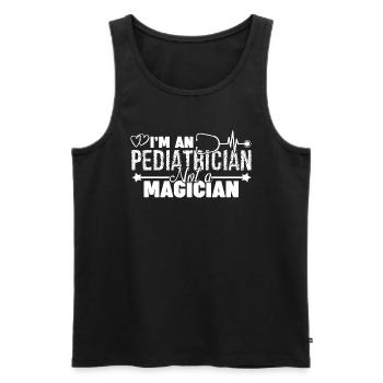 Pediatrician Is Not Magician - Men's Premium Organic Tank Top - black - Front - AI Model Male 178 light (178cm)