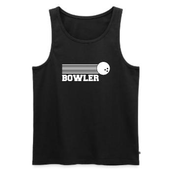 Bowler Bowling League Bowlers - Débardeur bio Premium Homme - noir - Devant - AI Model Male 178 light (178cm)