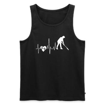 Gardening Gardening Heartbeat - Men's Premium Organic Tank Top - black - Front - Michal (187cm)