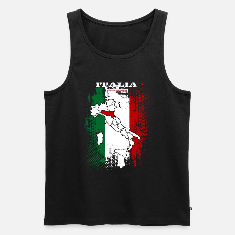Emilia Romagna - Männer Premium Bio Tank Top - Schwarz