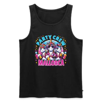 Party Crew Mallorca Licorne Design - Débardeur bio Premium Homme - noir - Devant - Michal (187cm)