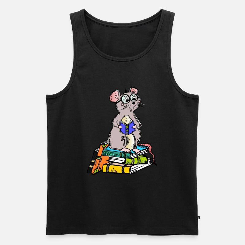 Book Nerd - Leseratte - Männer Premium Bio Tank Top - Schwarz