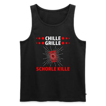 Schorle Pfälzer Dubbeglas Geschenk - Männer Premium Bio Tank Top - Schwarz - Vorne - Michal (187cm)