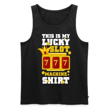 Casino Kasino Spielen Videospiele - Männer Premium Bio Tank Top - Schwarz - Vorne - AI Model Male 178 light (178cm)
