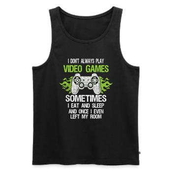 Ich spiele nicht immer Videospiele lustige Gamer Jungs - Männer Premium Bio Tank Top - Schwarz - Vorne - AI Model Male 178 light (178cm)