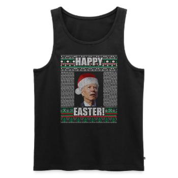 Drôle Biden Pull de Noël moche Joyeuses Pâques - Débardeur bio Premium Homme - noir - Devant - Michal (187cm)